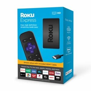 Roku Express High Speed HD Streaming Player Remote - HDMI Power Adapter 3930RW